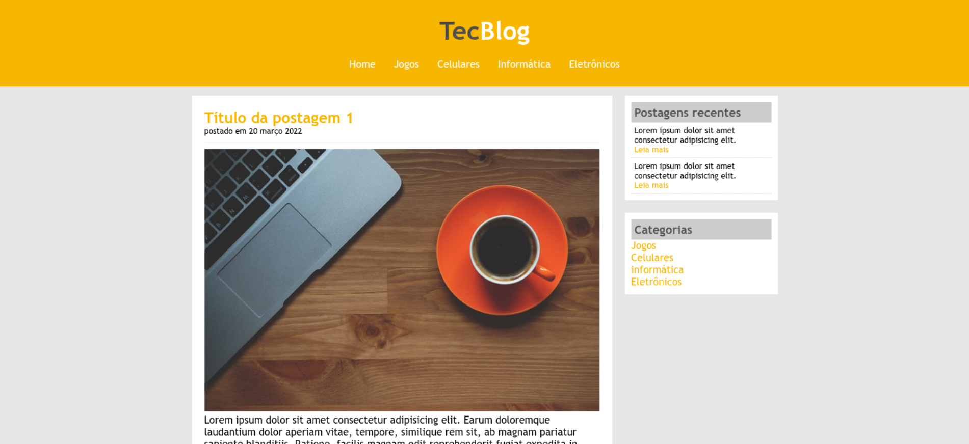screenshot of project
